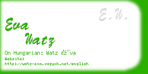 eva watz business card